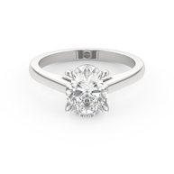 White gold - Central diamond 2.0 ct - view 2