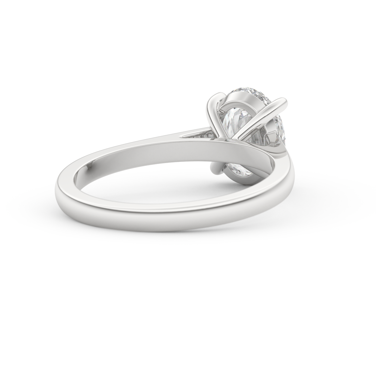 White gold - Central diamond 2.0 ct - view 4