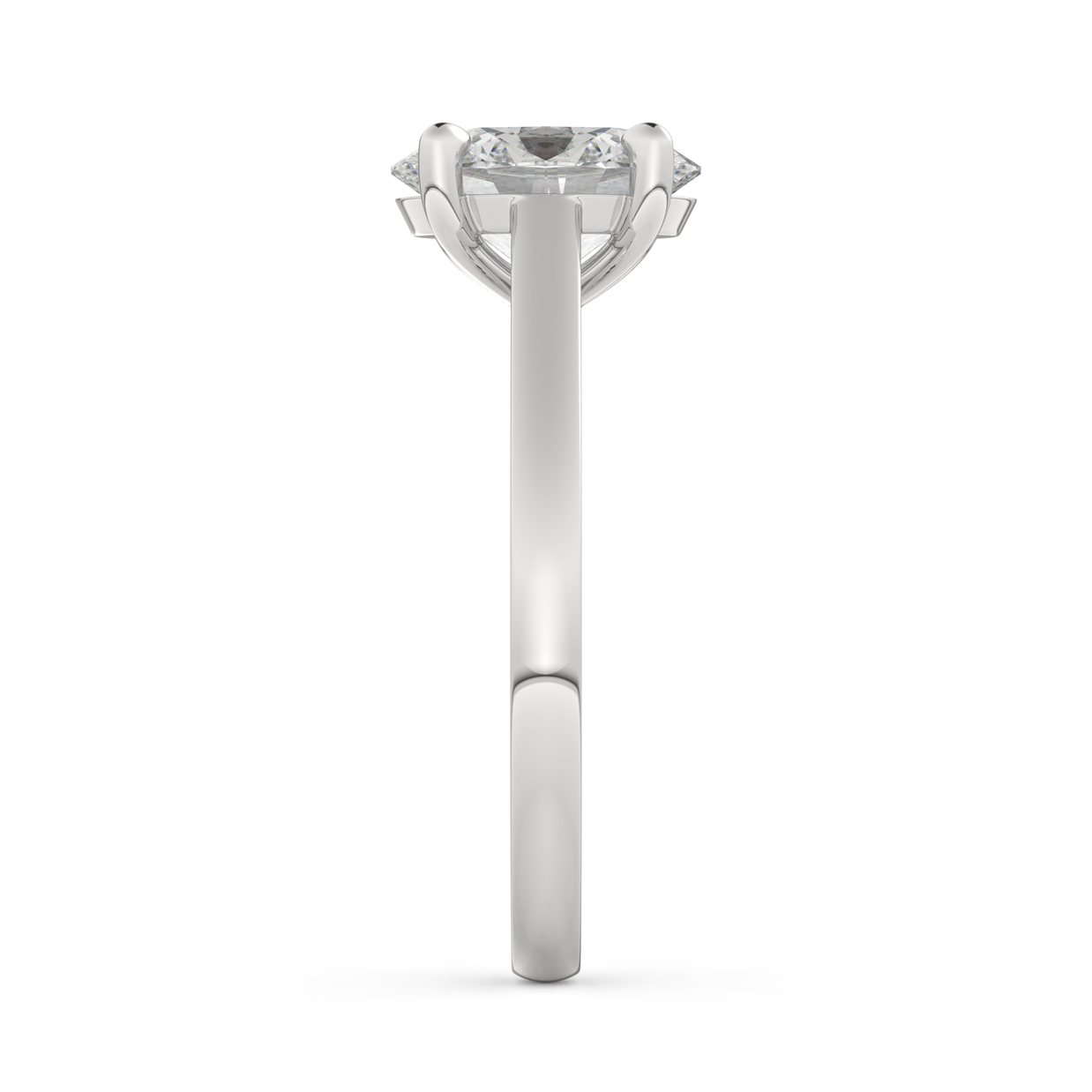 White gold - Central diamond 2.0 ct - view 7