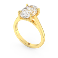 Yellow gold - Central diamond 3.0 ct - view 1