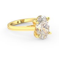 Yellow gold - Central diamond 3.0 ct - view 3