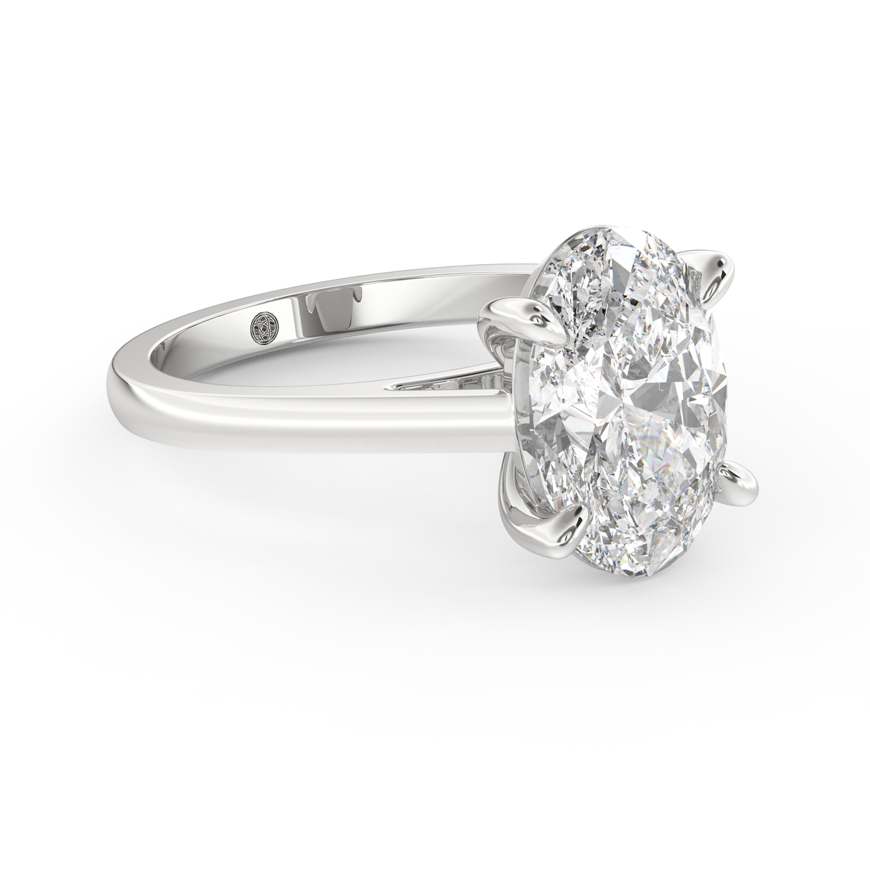 White gold - Central diamond 3.0 ct - view 3