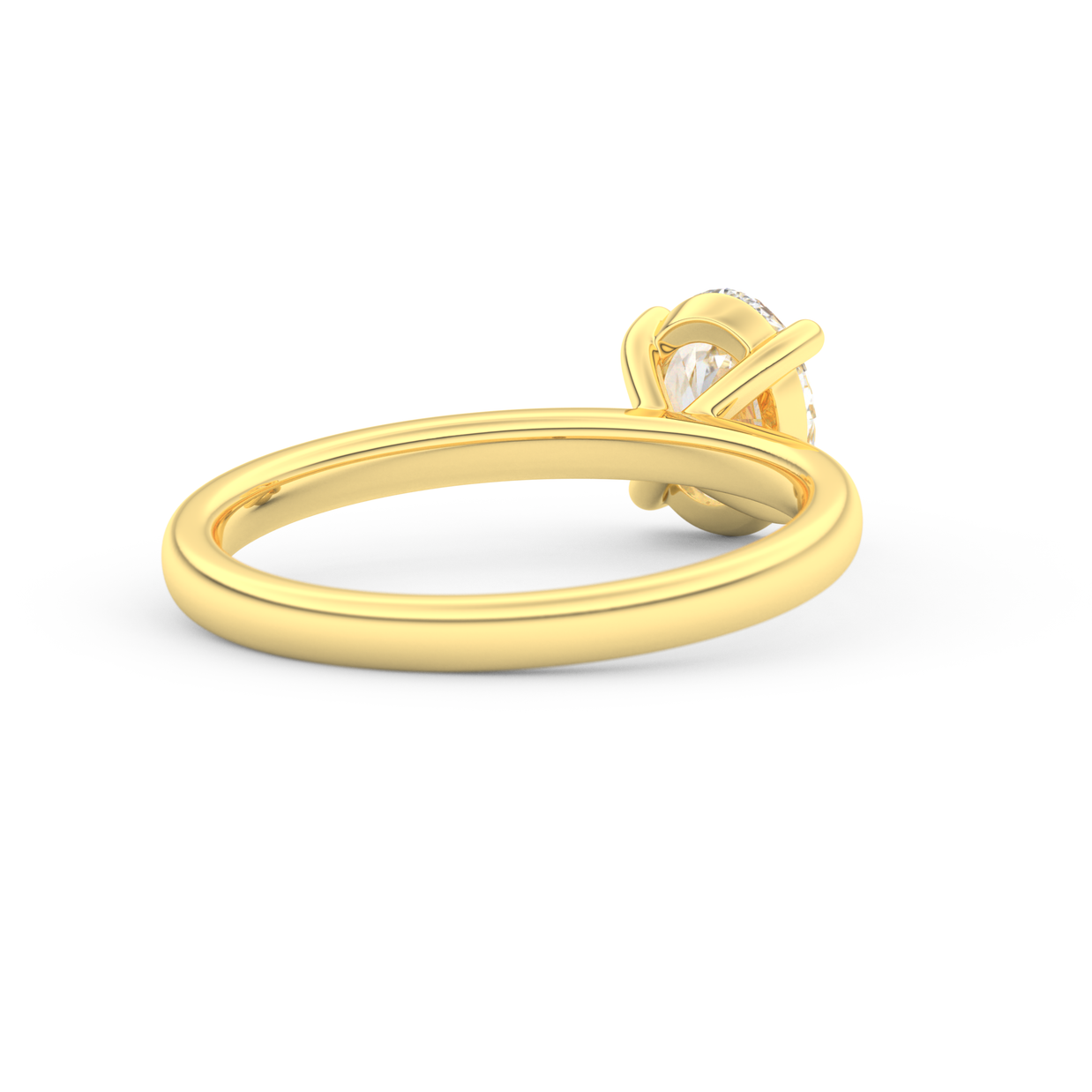 Yellow gold - Central diamond 1.0 ct - view 4