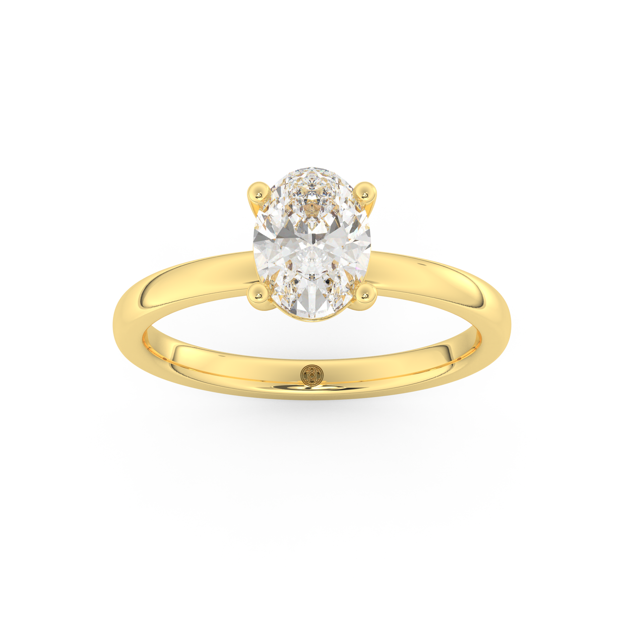 Yellow gold - Central diamond 1.0 ct - view 8