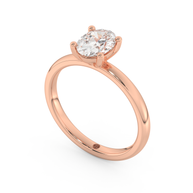 Rose gold - Central diamond 1.0 ct - view 1