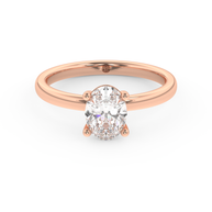 Rose gold - Central diamond 1.0 ct - view 2