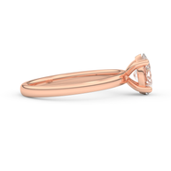 Rose gold - Central diamond 1.0 ct - view 3