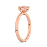 Rose gold - Central diamond 1.0 ct - view 5