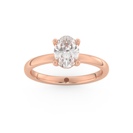 Rose gold - Central diamond 1.0 ct - view 8