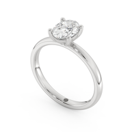 White gold - Central diamond 1.0 ct - view 1