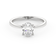 White gold - Central diamond 1.0 ct - view 2