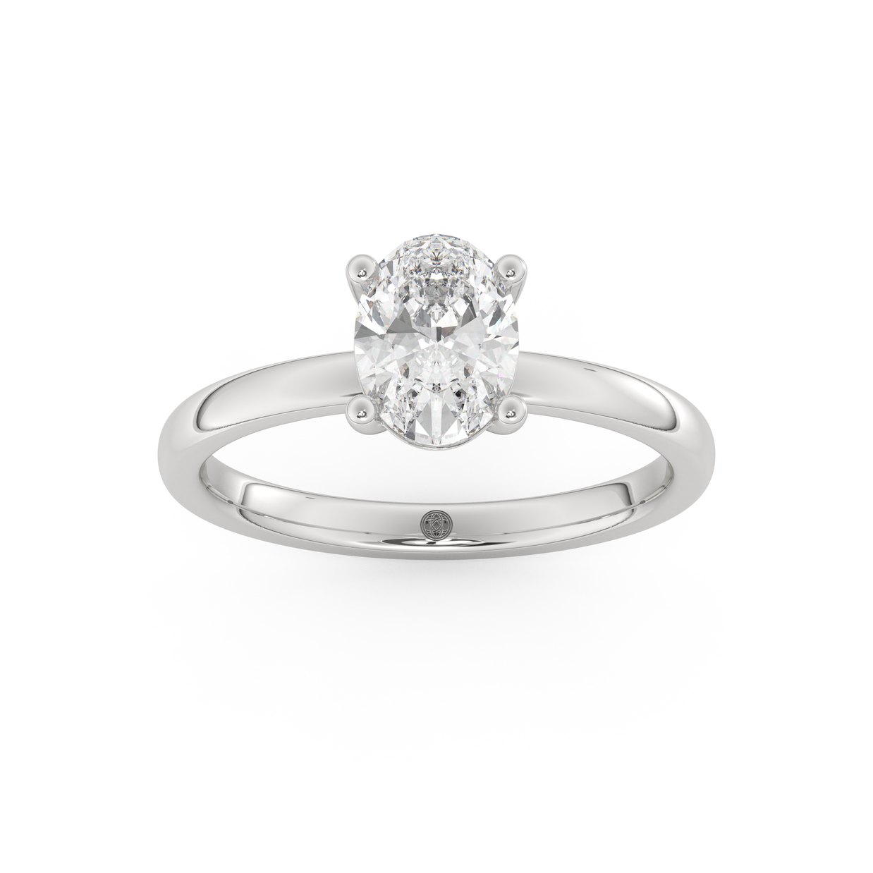White gold - Central diamond 1.0 ct - view 8