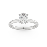 White gold - Central diamond 1.0 ct - view 8