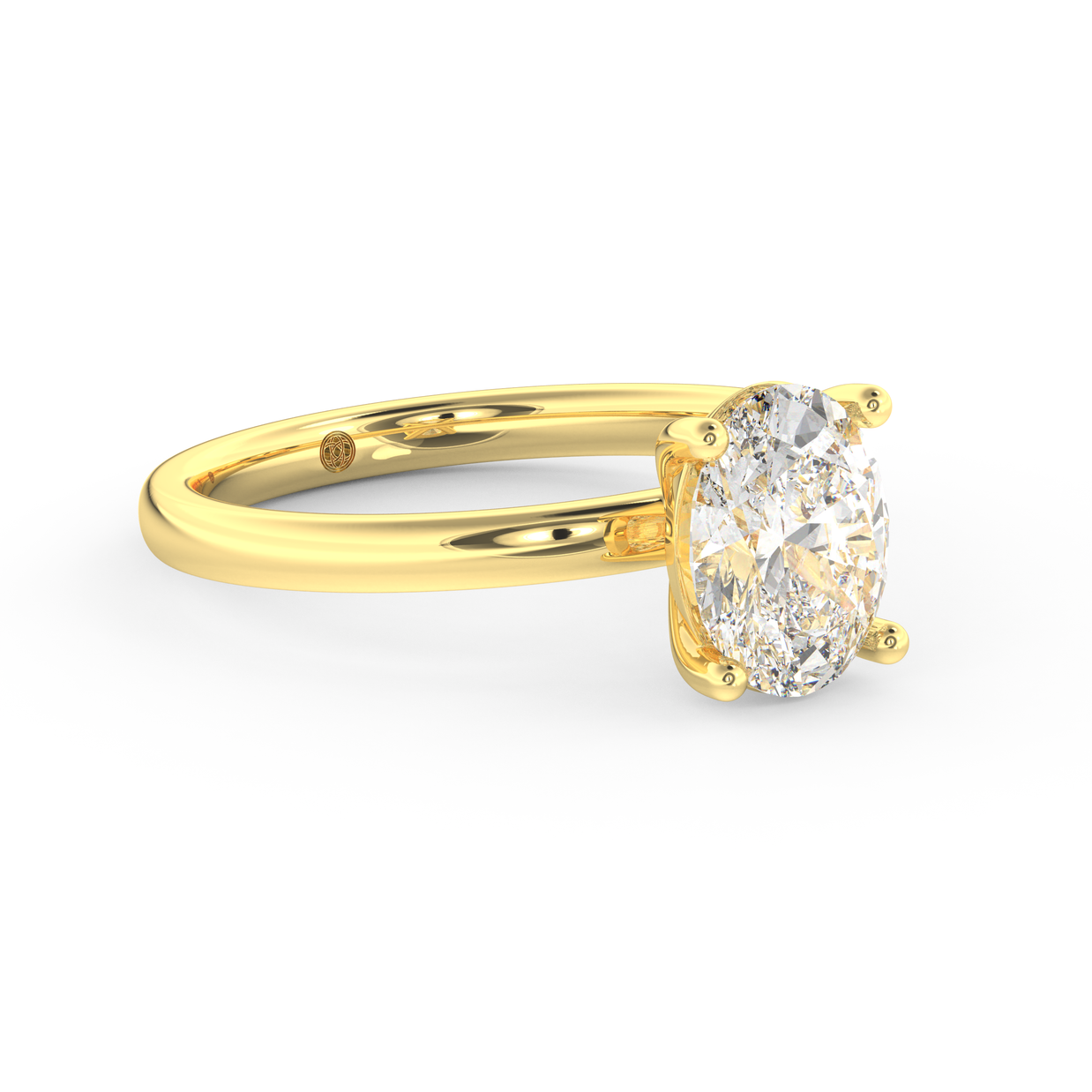 Yellow gold - Central diamond 1.5 ct - view 3