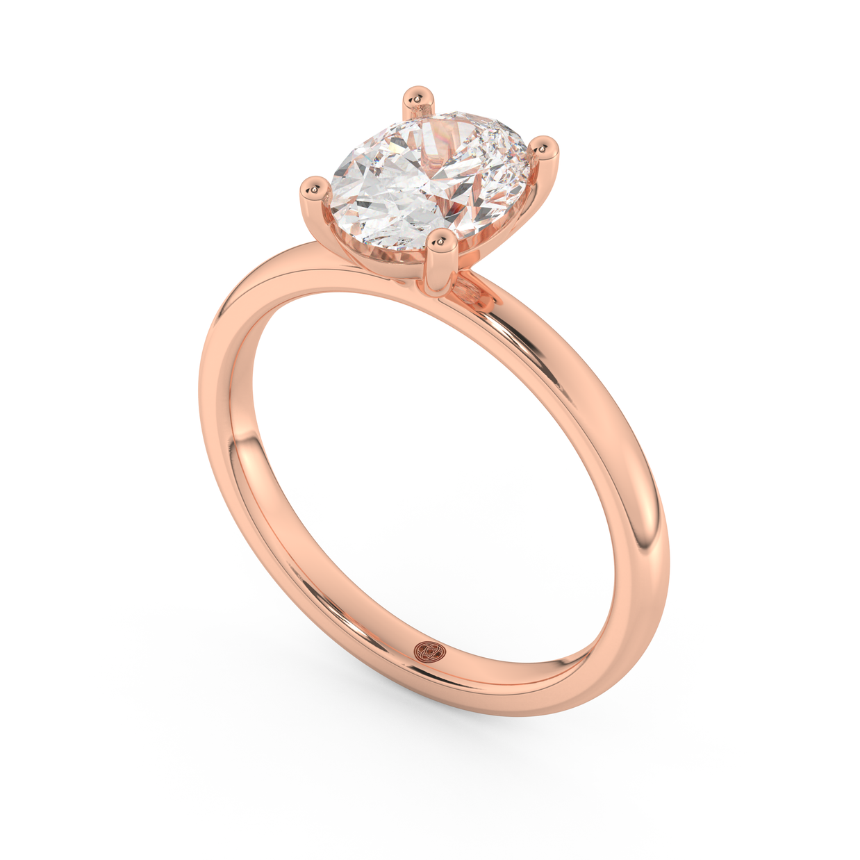Rose gold - Central diamond 1.5 ct - view 1
