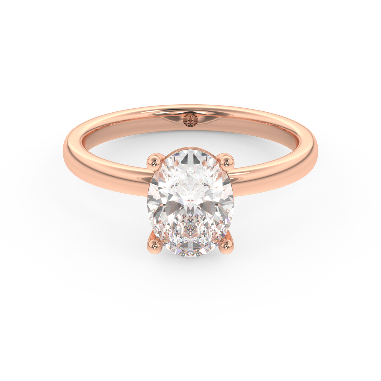 Rose gold - Central diamond 1.5 ct - view 2