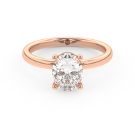 Rose gold - Central diamond 1.5 ct - view 2