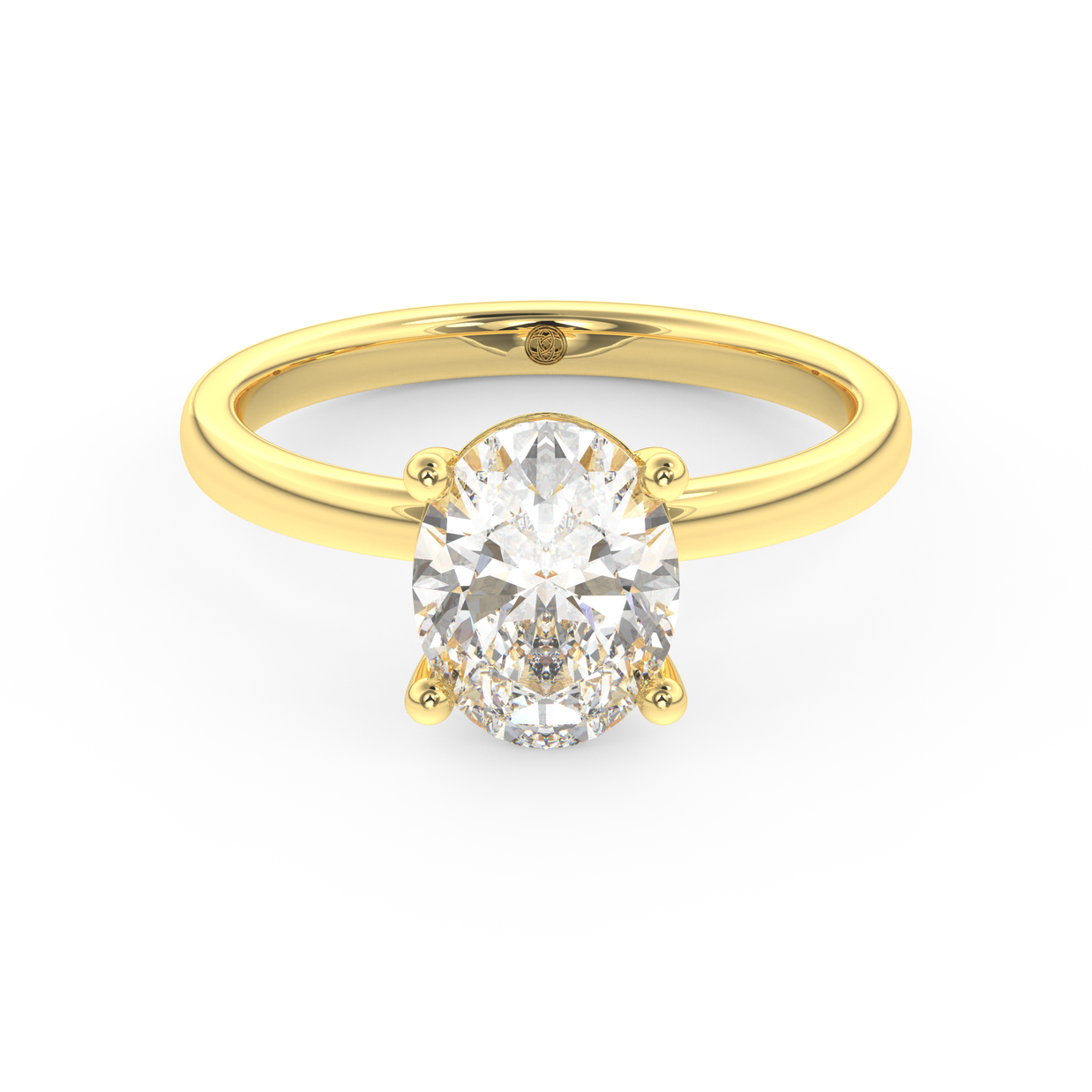 Yellow gold - Central diamond 2.0 ct - view 2