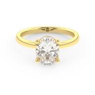 Yellow gold - Central diamond 2.0 ct - view 2