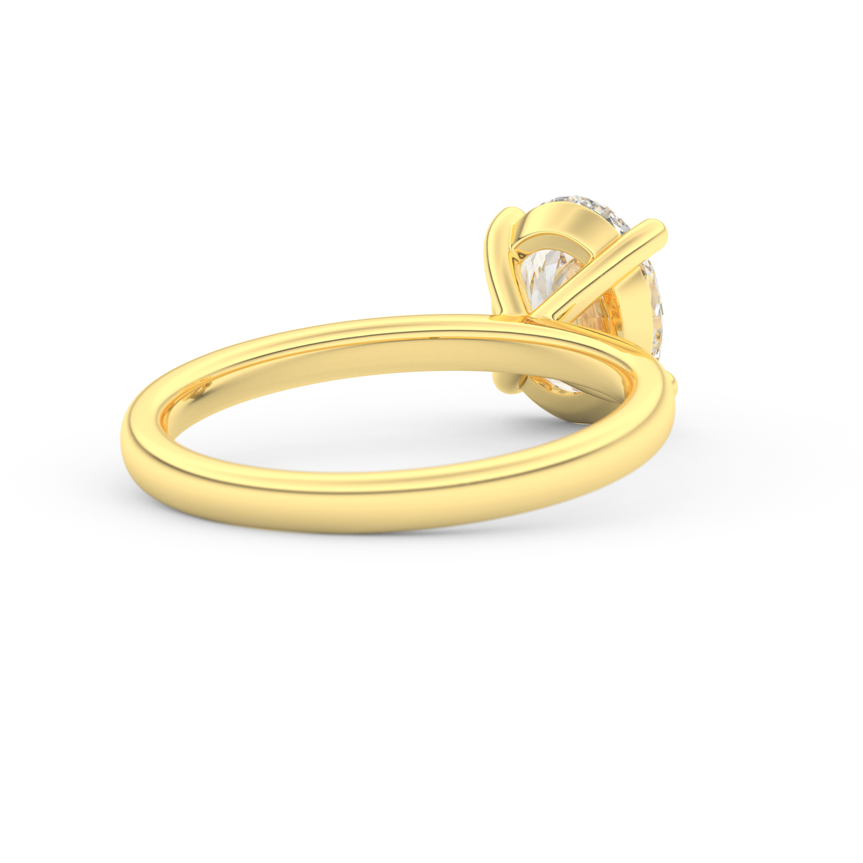 Yellow gold - Central diamond 2.0 ct - view 4