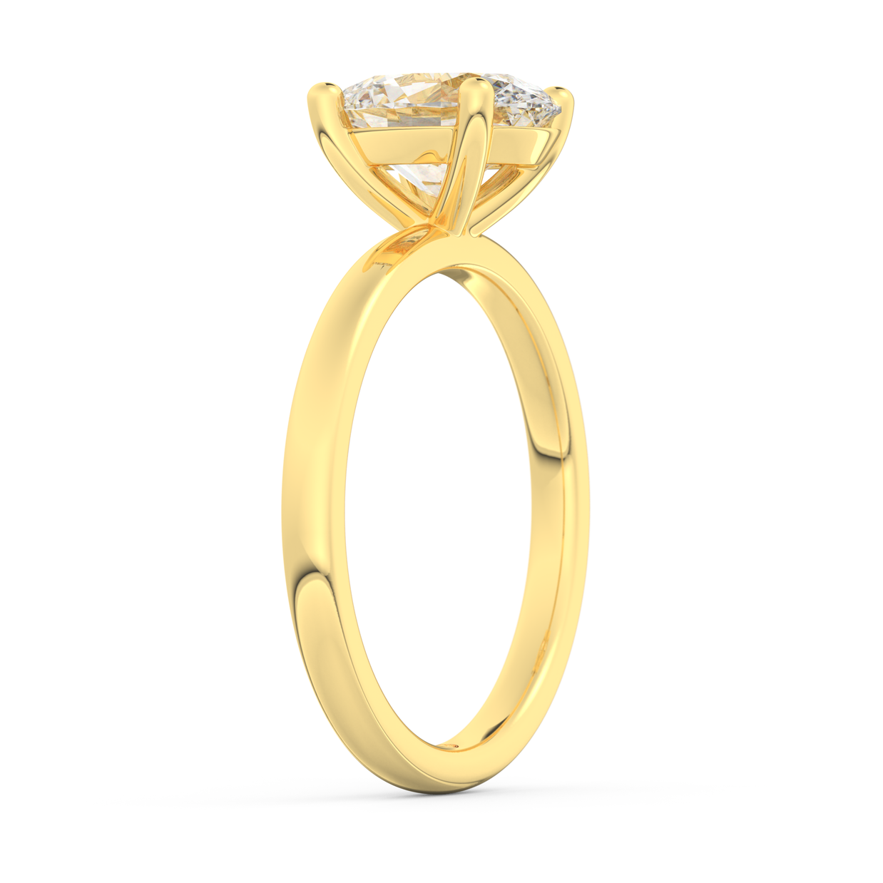 Yellow gold - Central diamond 2.0 ct - view 5