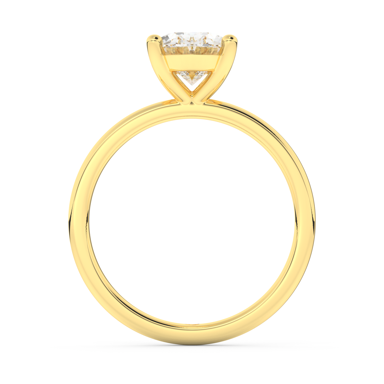 Yellow gold - Central diamond 2.0 ct - view 6
