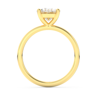 Yellow gold - Central diamond 2.0 ct - view 6