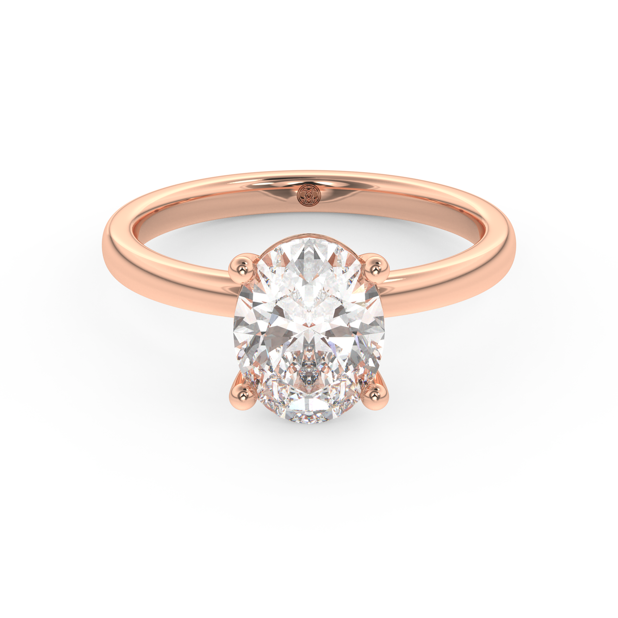 Rose gold - Central diamond 2.0 ct - view 2