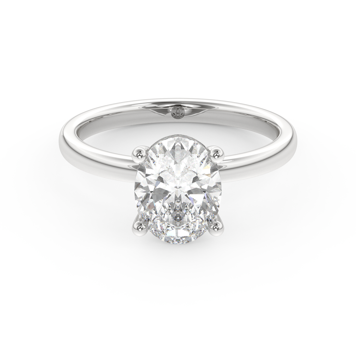 White gold - Central diamond 2.0 ct - view 2