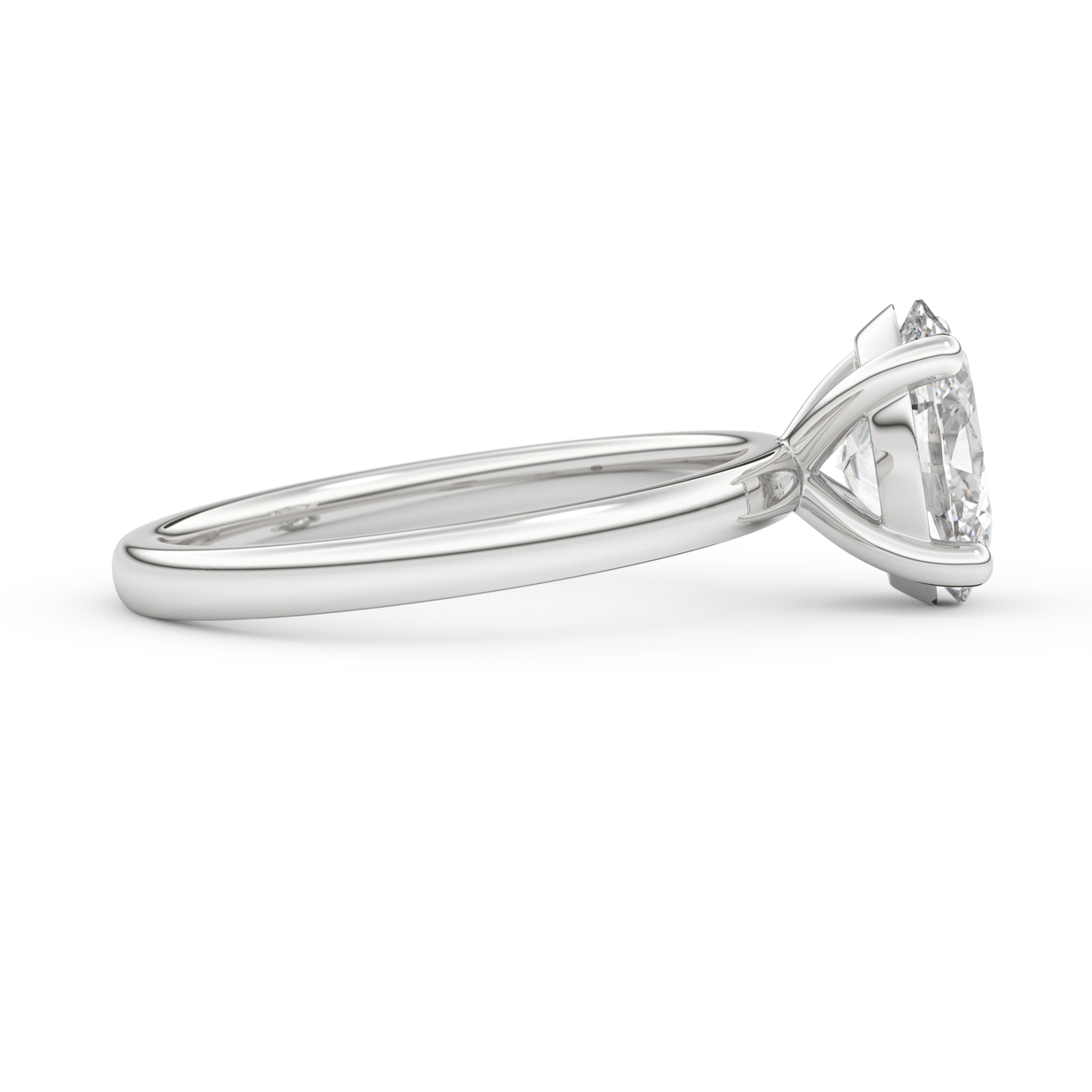 White gold - Central diamond 2.0 ct - view 3