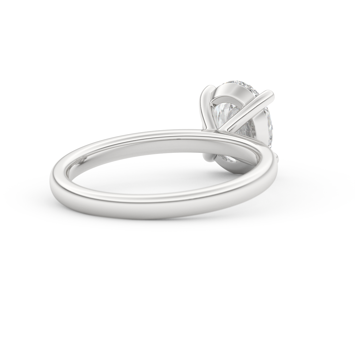 White gold - Central diamond 2.0 ct - view 4