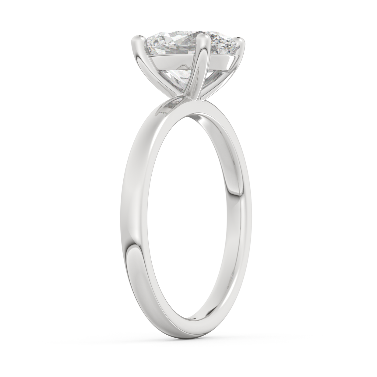 White gold - Central diamond 2.0 ct - view 5