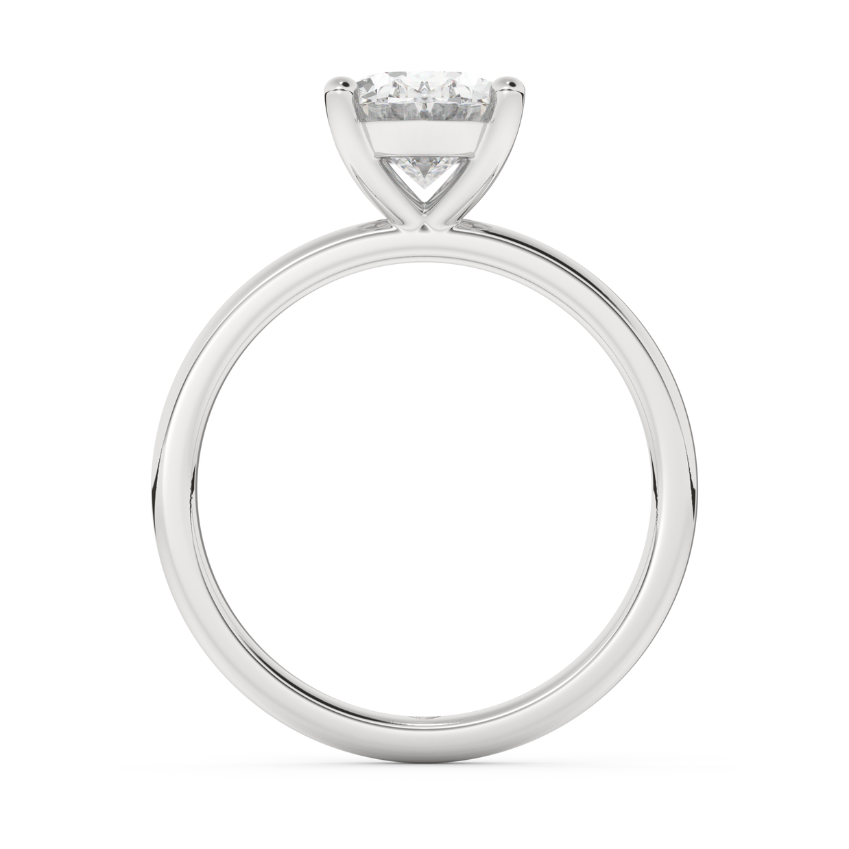 White gold - Central diamond 2.0 ct - view 6
