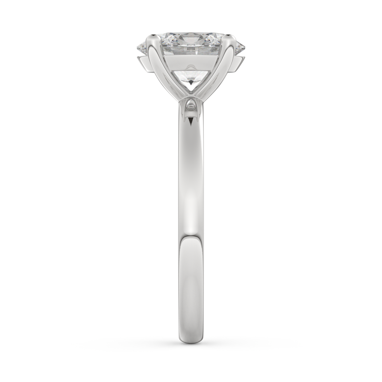 White gold - Central diamond 2.0 ct - view 7