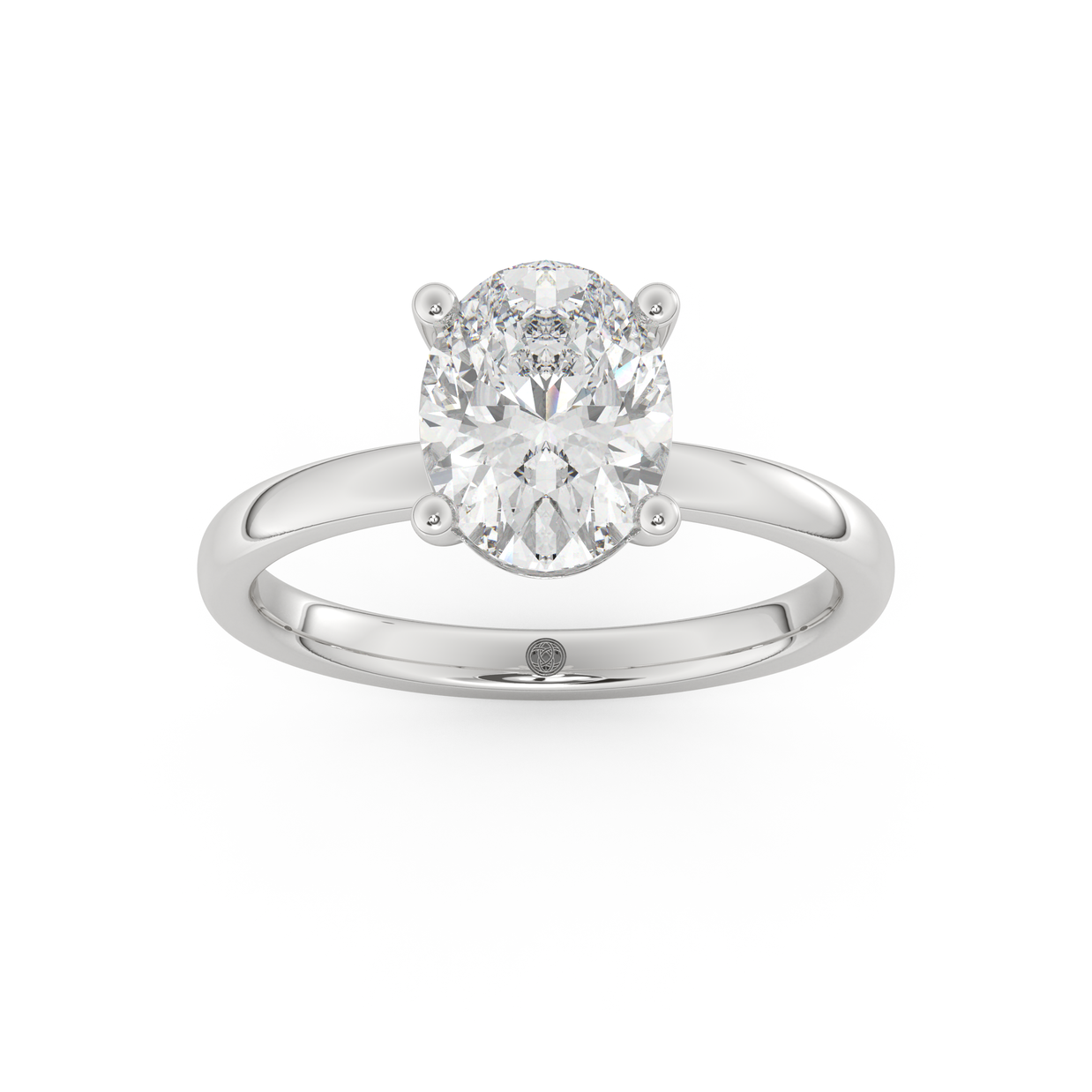 White gold - Central diamond 2.0 ct - view 8