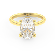 Yellow gold - Central diamond 3.0 ct - view 2