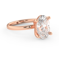 Rose gold - Central diamond 3.0 ct - view 3