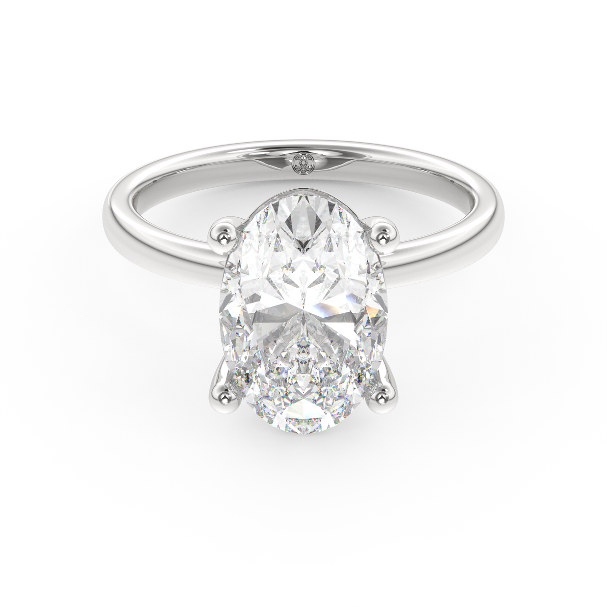 White gold - Central diamond 3.0 ct - view 2