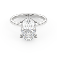 White gold - Central diamond 3.0 ct - view 2