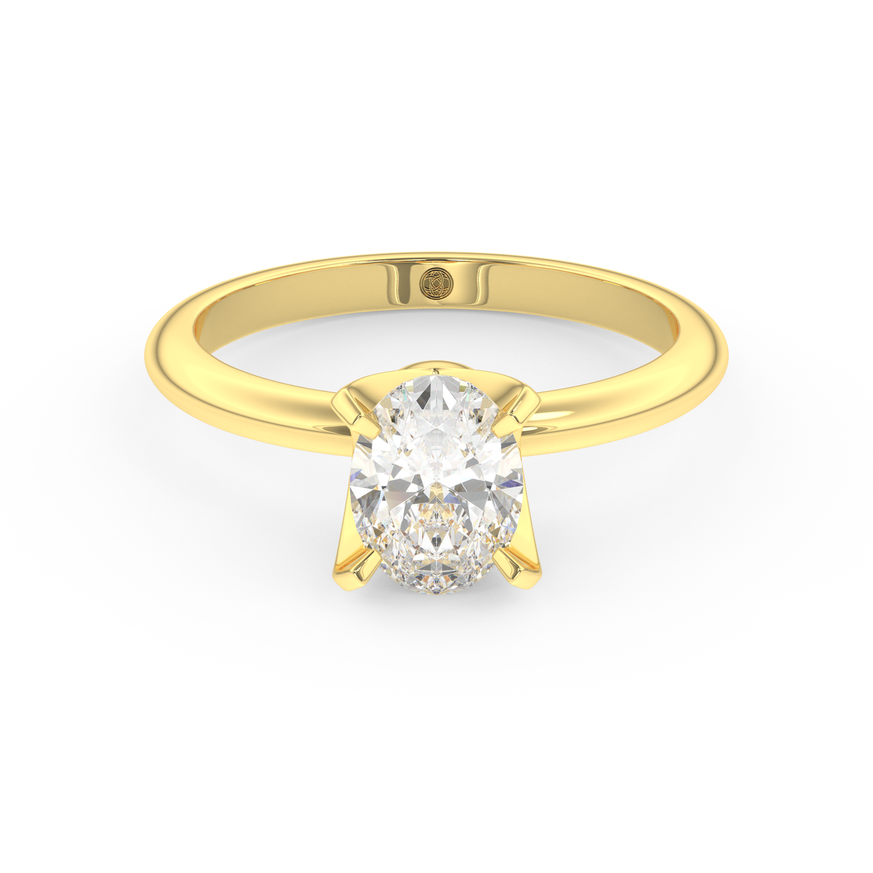 Yellow gold - Central diamond 1.0 ct - view 2