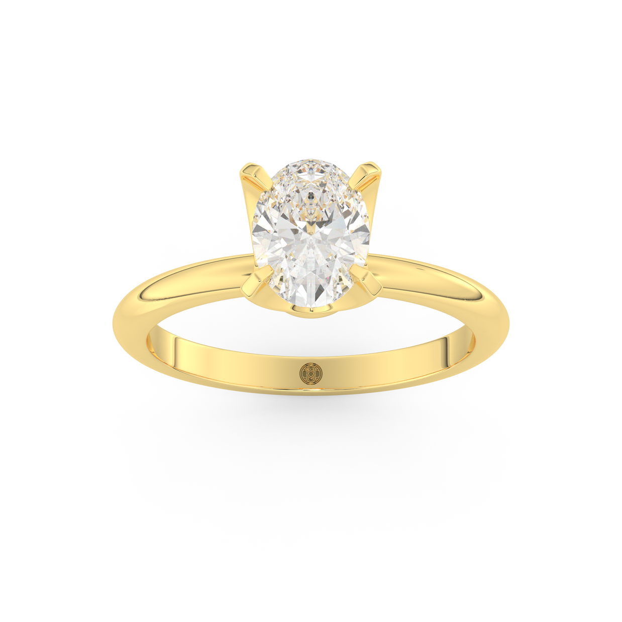 Yellow gold - Central diamond 1.0 ct - view 8