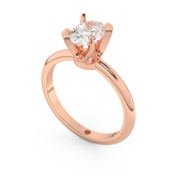 Rose gold - Central diamond 1.0 ct - view 1
