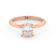 Rose gold - Central diamond 1.0 ct - view 2