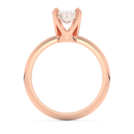 Rose gold - Central diamond 1.0 ct - view 6