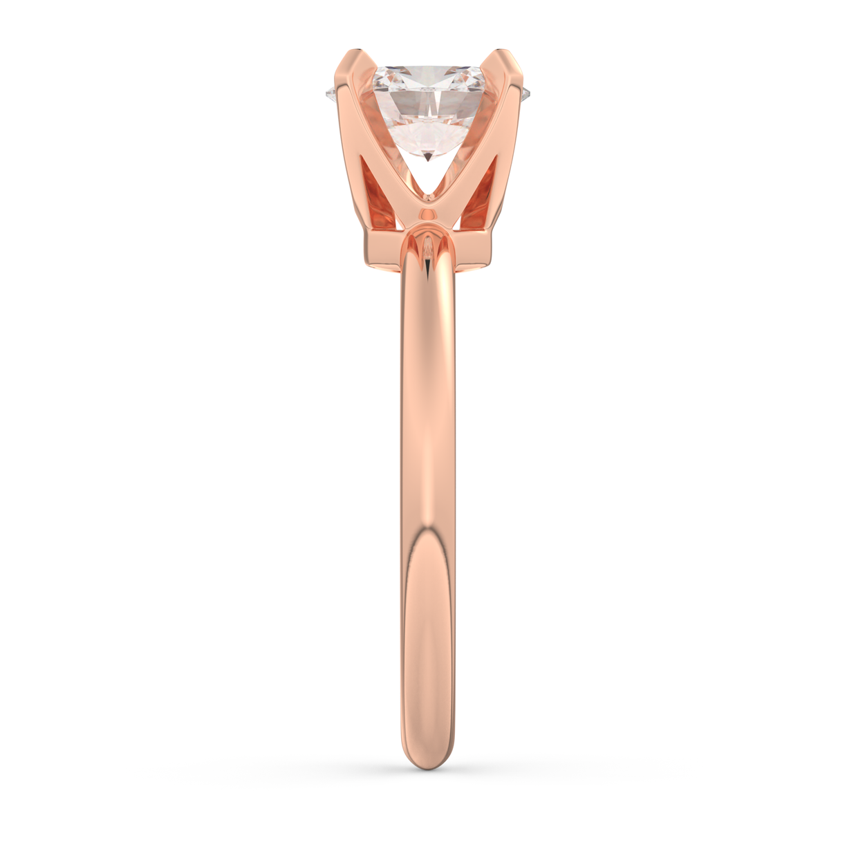 Rose gold - Central diamond 1.0 ct - view 7