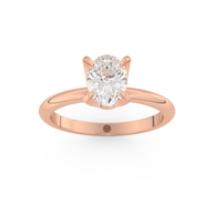 Rose gold - Central diamond 1.0 ct - view 8