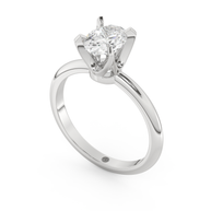 White gold - Central diamond 1.0 ct - view 1