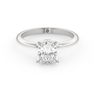 White gold - Central diamond 1.0 ct - view 2