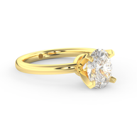 Yellow gold - Central diamond 1.5 ct - view 3