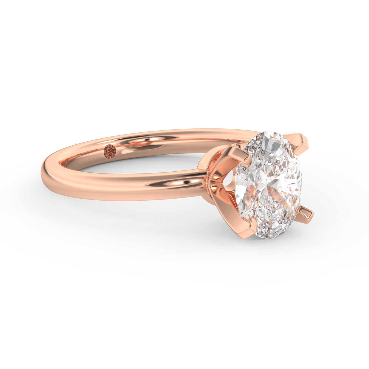 Rose gold - Central diamond 1.5 ct - view 3